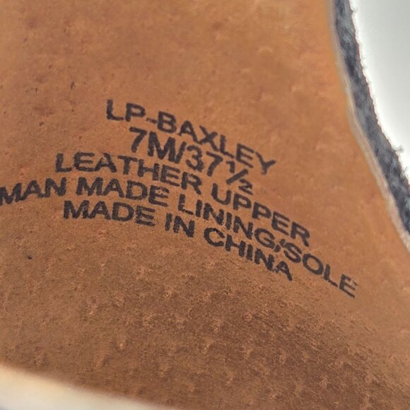 Lucky Brand Baxley Black Suede Bootie Sandals | Size 7M Peep Toe Ankle Strap - Picture 9 of 13